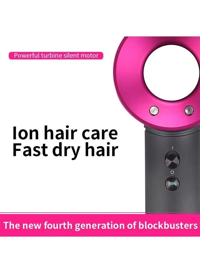 Electric Hair Dryer With Negative Ion Hair Health Care Professional Quick Dry 1500W 3 Heat Settings 3 Speed 3 Nozzles Home Powerful Hairdryer Constant Anion Hair Dryer - Image 4