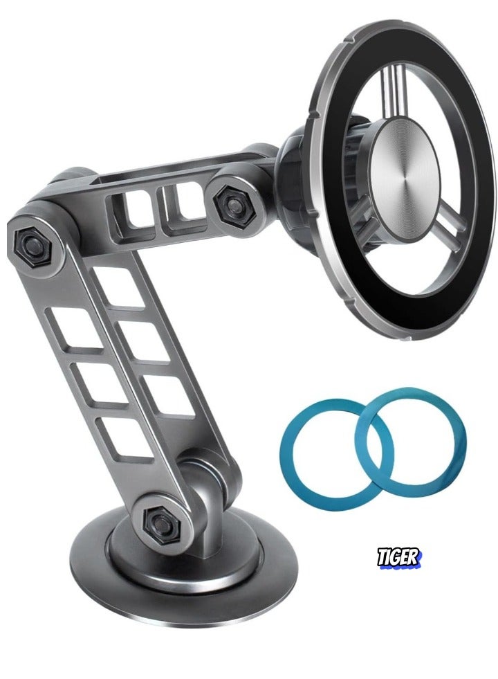 TIGER 360° Rotatable Folding Car Phone Holder – Adjustable Hands-Free Car Mount for Desk & Vehicle – Universal Compatibility for Smartphones, Easy Installation, Stable & Secure Grip - Image 1