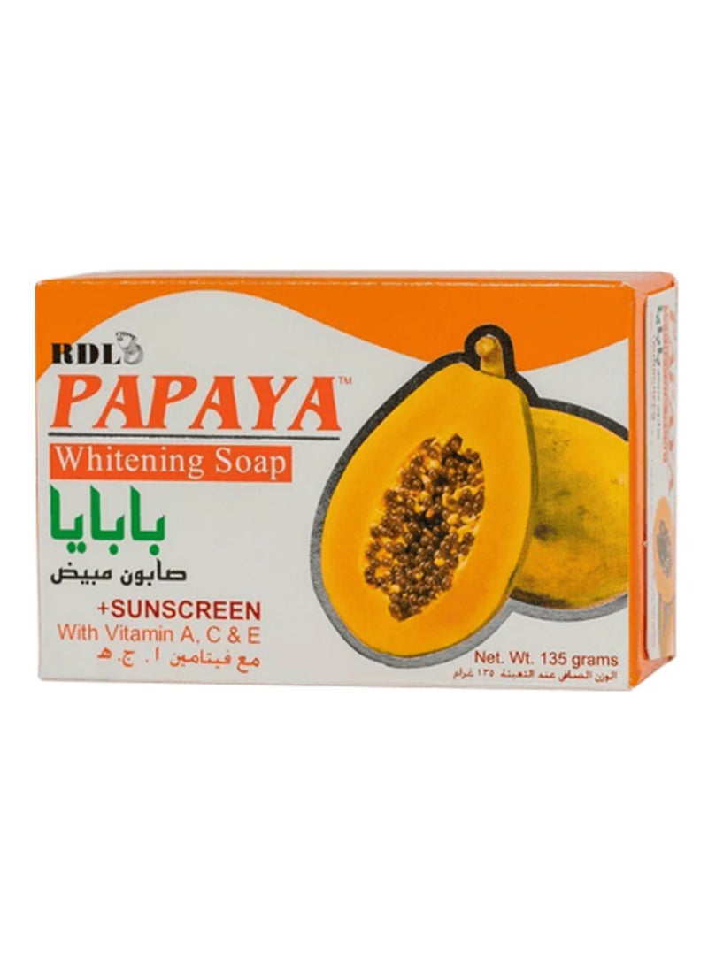 RDL Papaya Whitening Soap  sunscreen with Vitamin A,C,& E 135 grams - Image 1