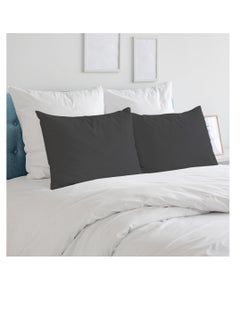 Infinitee Xclusives Premium Grey Queen Pillow Cases - 2 Piece Set Pillow Cover - Soft Brushed Microfiber Fabric - Pillow Cases Standard Size (20x30 Inches) by Infinitee Xclusives  - Image 3