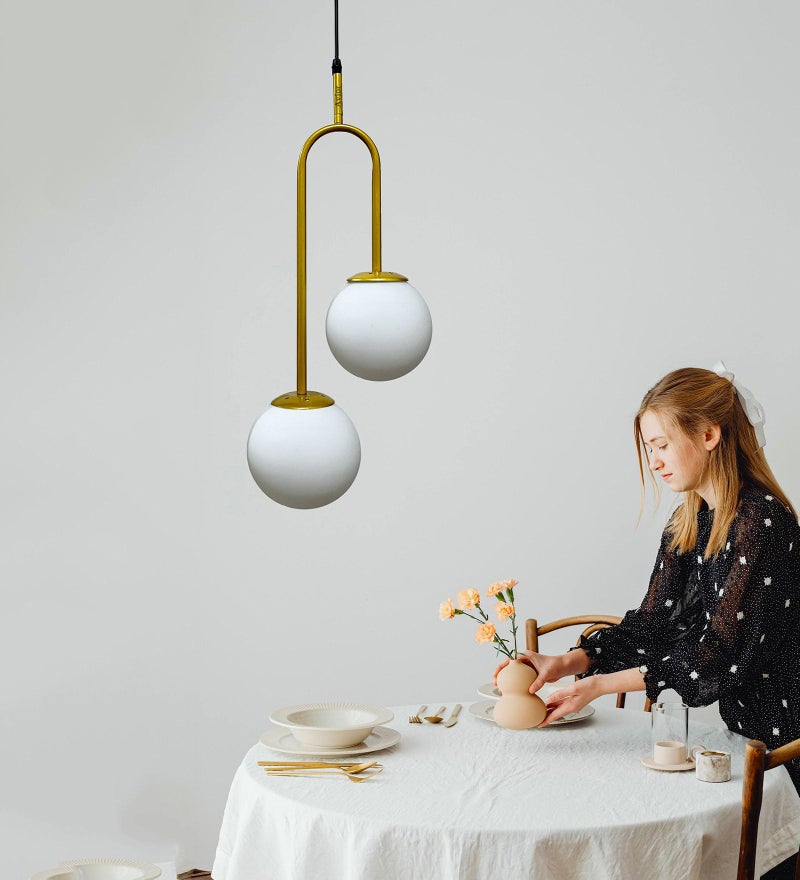 BrightLyt glass Hanging Pendant Light for Home Decoration, Pendant Lamp for Living Room & TV Units (Lemon) - Image 5