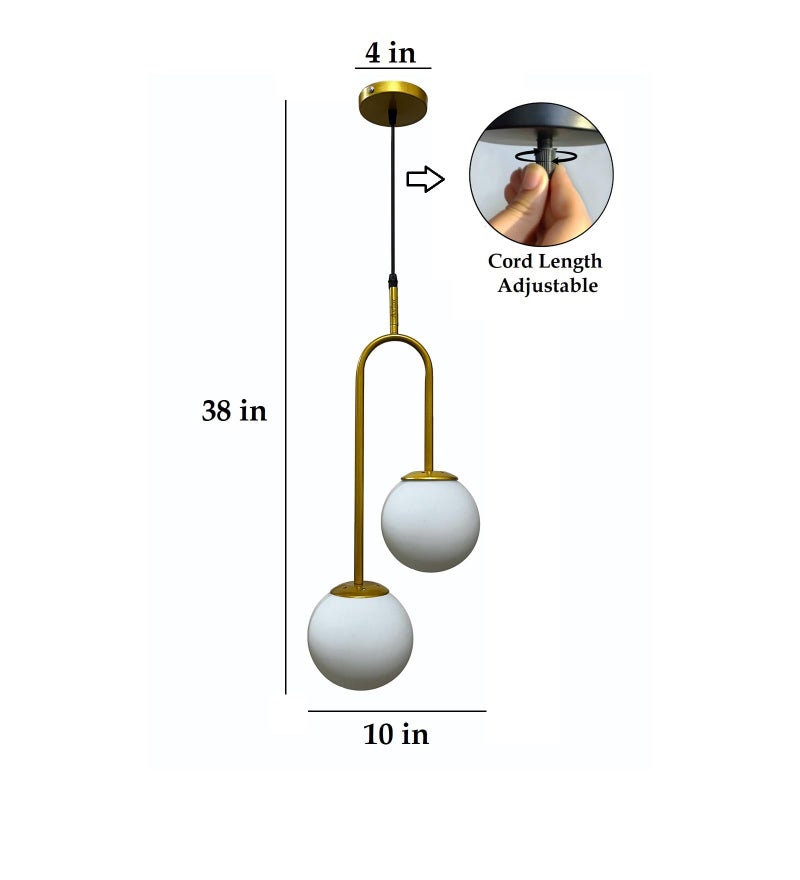 BrightLyt glass Hanging Pendant Light for Home Decoration, Pendant Lamp for Living Room & TV Units (Lemon) - Image 4