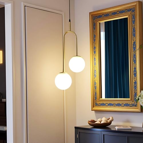 BrightLyt glass Hanging Pendant Light for Home Decoration, Pendant Lamp for Living Room & TV Units (Lemon) - Image 1