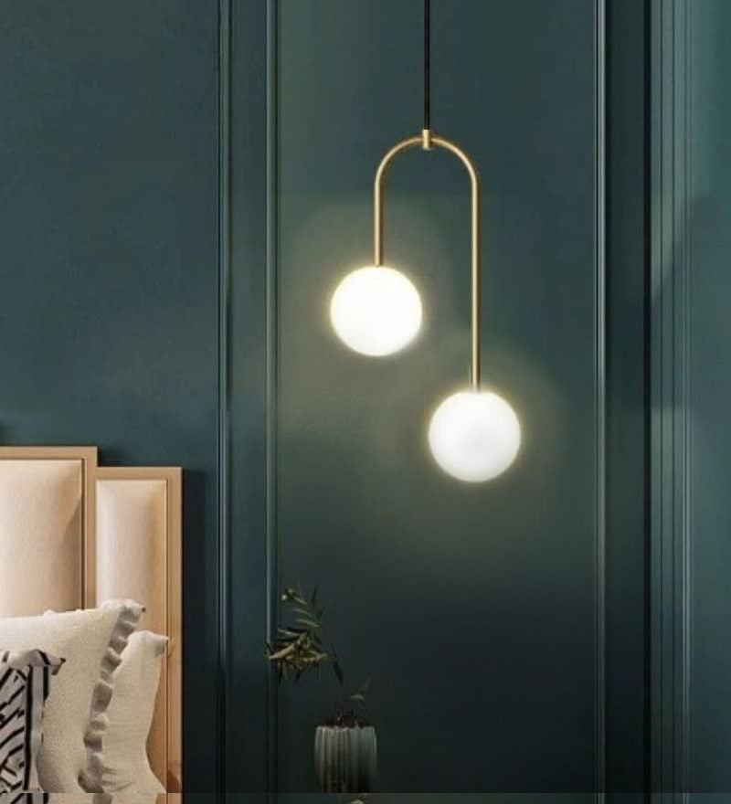 BrightLyt glass Hanging Pendant Light for Home Decoration, Pendant Lamp for Living Room & TV Units (Lemon) - Image 2