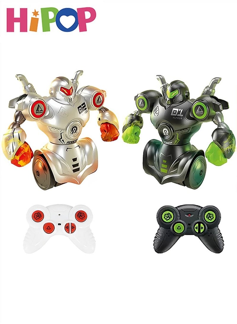 HIPOP - Two Pack RC Robots,Robot Kombat,Boxing Robots Fight To Win! Parent Child Toys,Battle Game - Image 1