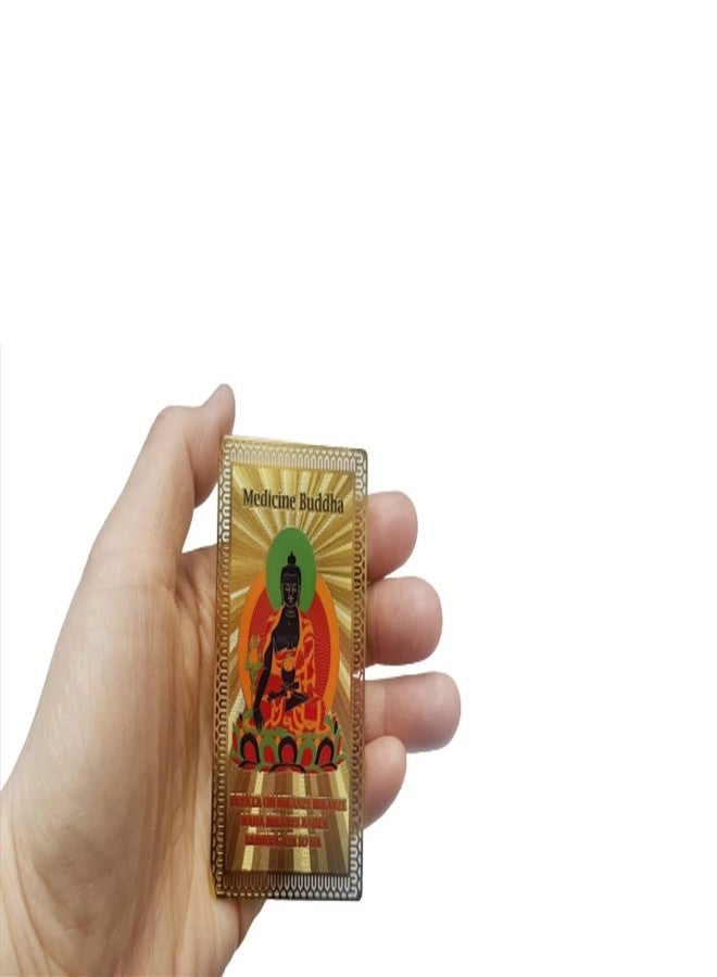 DMtse Feng Shui Medicine Buddha Health Talisman Card for Good Luck Wealth Protection - Image 2