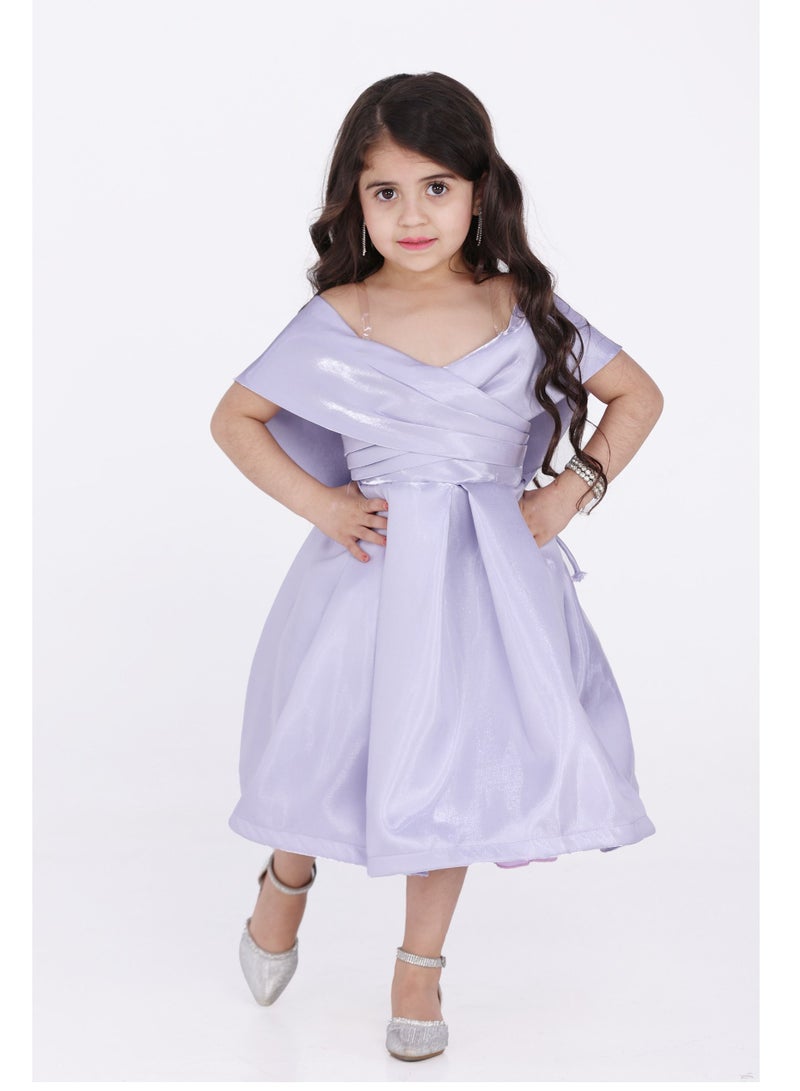 Modern Design A special evening dress for girls, with off-the-shoulder sleeves, the waist is elegant and beautiful, of the most beautiful mikadoa material  - Image 1