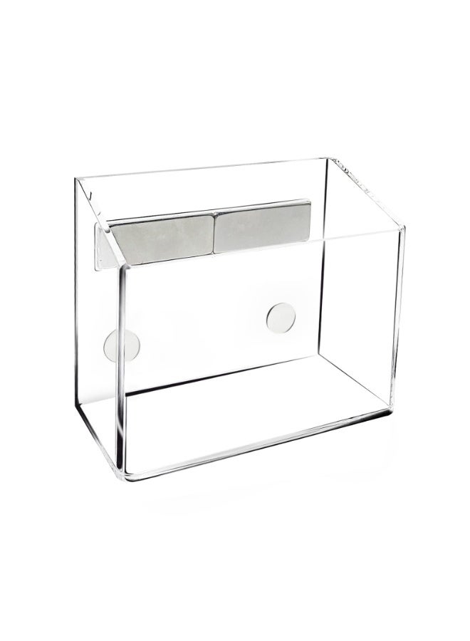 Magnetic Glass Whiteboard Accessory Holder for Markers, Pens, Pencils - Fridge, Lockers, Whiteboards - Transparent, 1 Pack - Image 1