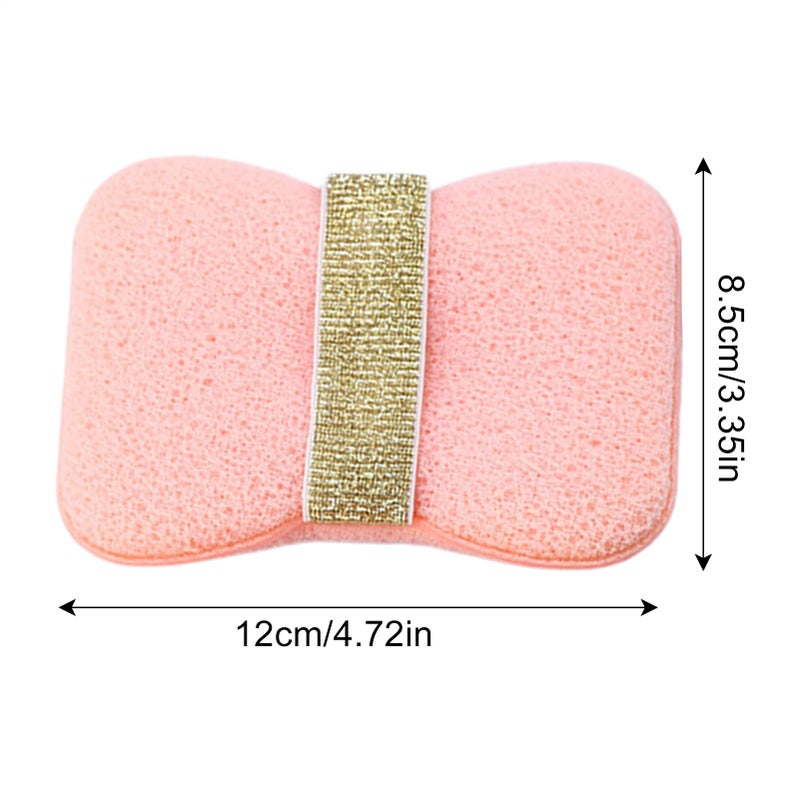 Honeycomb Hair Pink Bath Sponge Soap Saver Shower Scrubber For Women Adults Travel - Image 3
