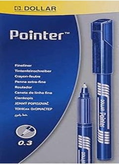 Dollar pointer 0.3mm blue pack 10pens