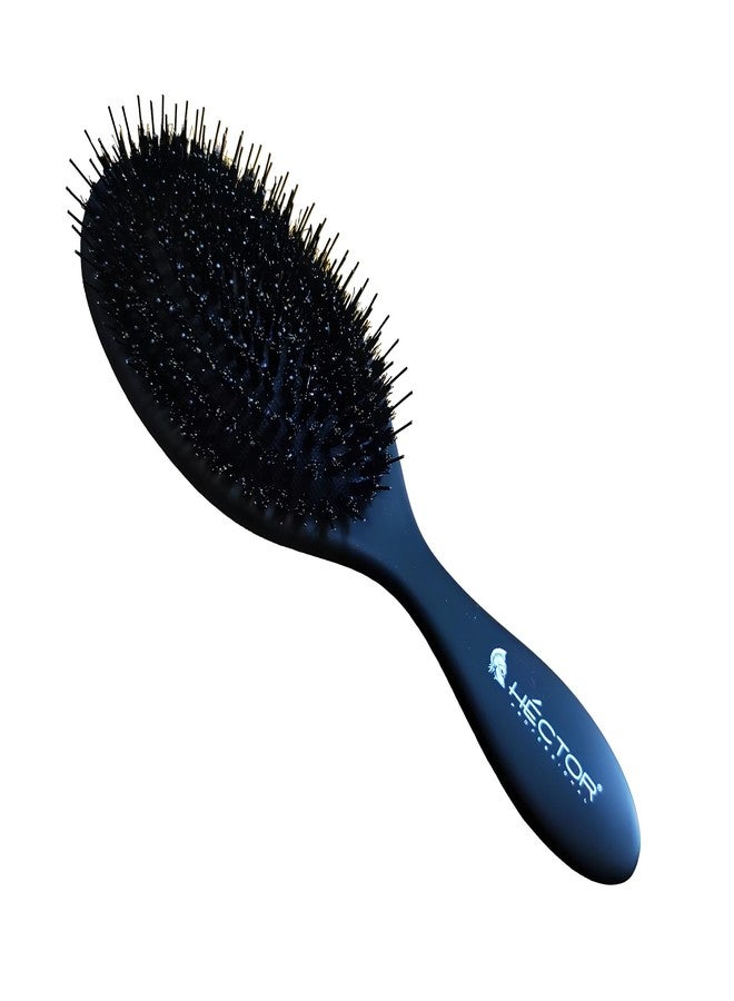 Hector Professional Hair Detangling Brush - Soft Bristle Hair Brushes For Women | Straight & Curly Wet Dry Brush | Travel Brush (Black, 1 Pc) - Image 1