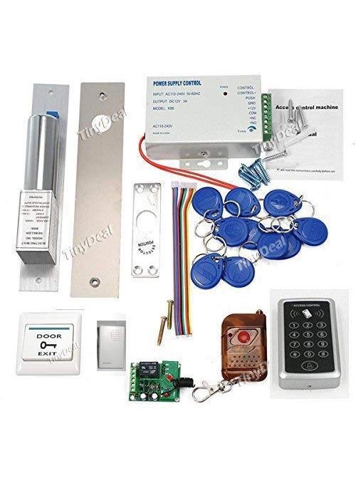 NAVKAR SYSTEMS - NAVKAR SYSTEMS DIY Full Kit Set RFID Keypad Access Control System Electric Drop Bolt Lock Door Bell Remote Control SAC331154 - Image 1