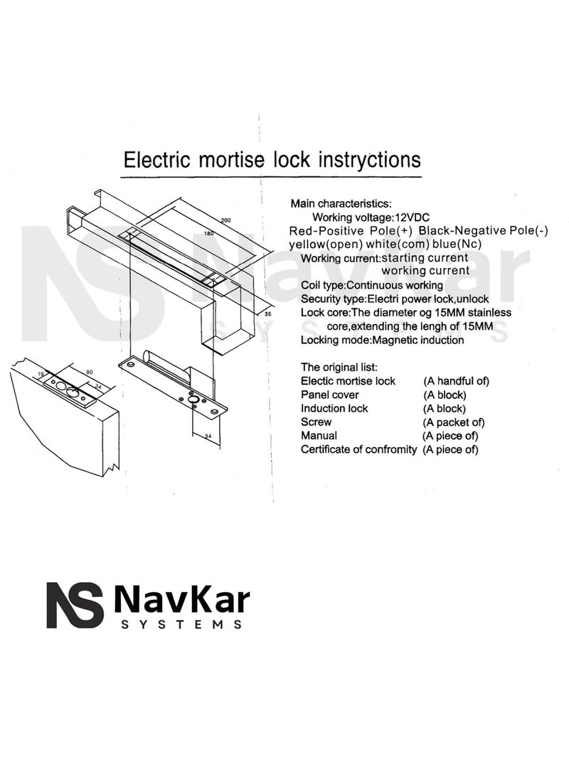 NAVKAR SYSTEMS - NAVKAR SYSTEMS DIY Full Kit Set RFID Keypad Access Control System Electric Drop Bolt Lock Door Bell Remote Control SAC331154 - Image 1