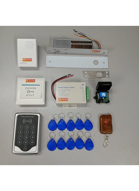 NAVKAR SYSTEMS DIY Full Kit Set RFID Keypad Access Control System Electric Drop Bolt Lock Door Bell Remote Control SAC331154
