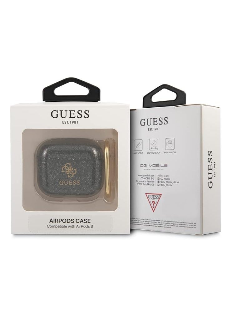 GUESS Guess TPU Colored Glitter Case for Air pods 3 - Black  - Image 3