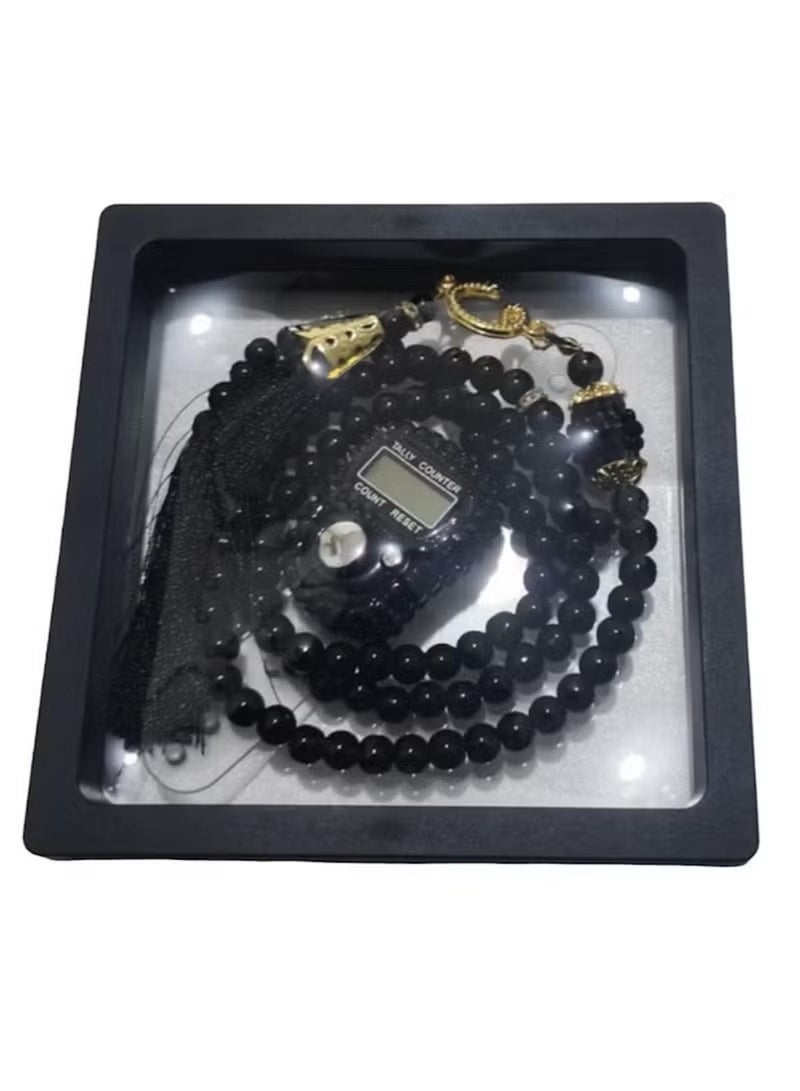 Huitich Digital Elegance 99 Glass Bead Tasbeeh Gift Set with Digital Counter Assorted - Image 3