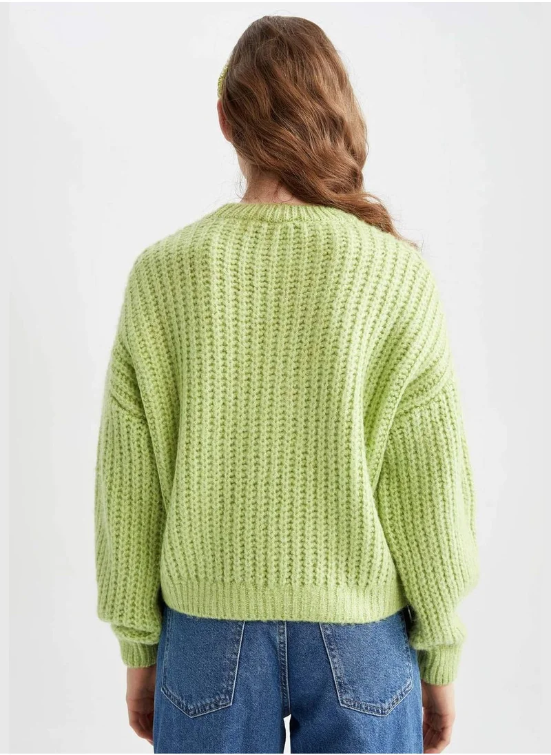 DeFacto Oversize Fit Crew Neck Jumper
