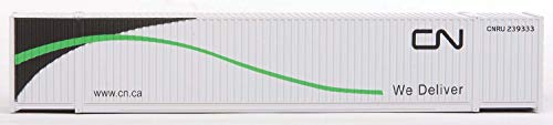 Walthers SceneMaster HO Scale Model of Canadian National (White, Black, Green) 53' Singamas Corrugated Side Container,949-8501 - Image 5
