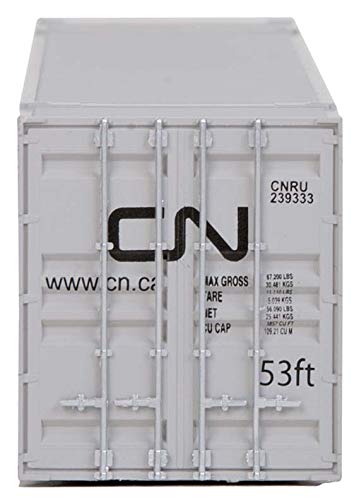 Walthers SceneMaster HO Scale Model of Canadian National (White, Black, Green) 53' Singamas Corrugated Side Container,949-8501 - Image 3