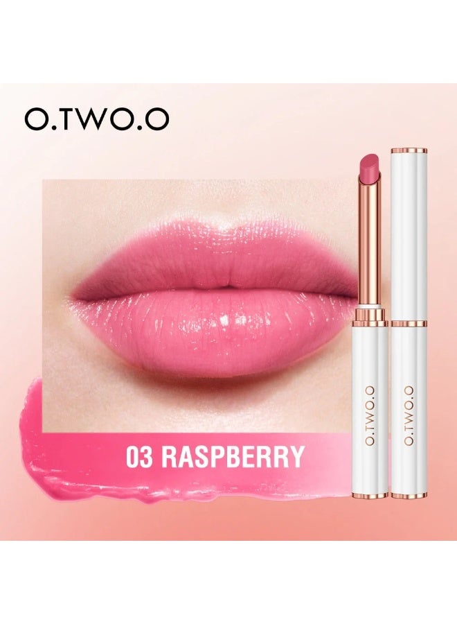 O.TWO.O Moisturizing Organic Colour Changing Lip Balm 0.9g Natural Hydrating Tinted Lip Care Organic Lip Glow pH Reactive Lipstick Soft Smooth Nourishing Lip Treatment Long Lasting Moisture - Image 2