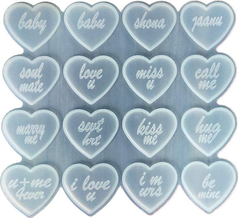 Artool ARTOOL Heart Shape Resin Art Mold Decorative DIY Multiuse Valentine Keychains Mold Epoxy Resin Art Mould 12 in 1 Mould Set of 1 (C46) - Image 1