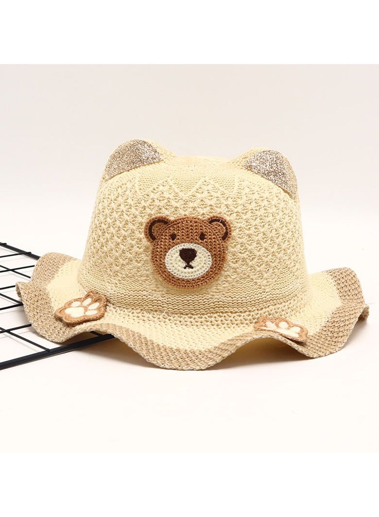 KUYING New 2-8-Year-Old Children's Cartoon Sunscreen Hat 