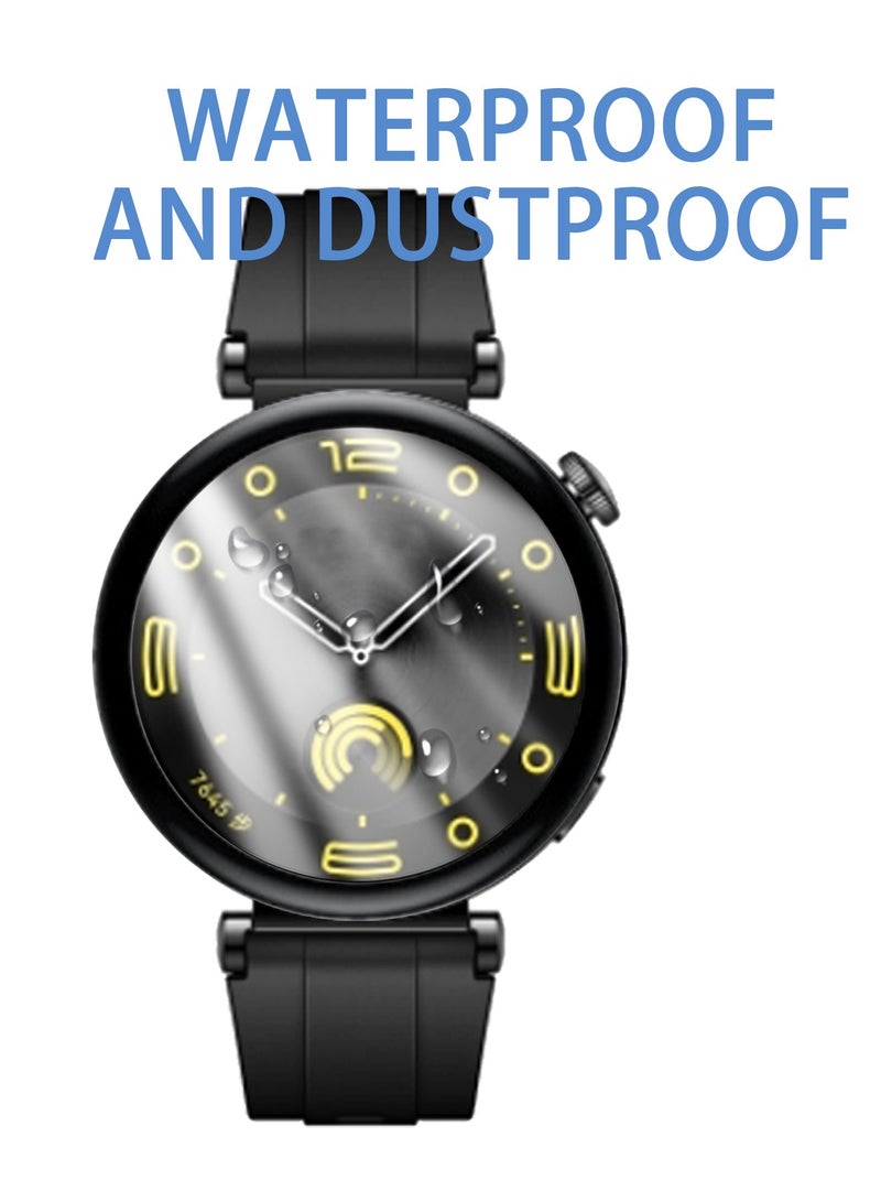 2 Pcs Compatible For Huawei Watch GT4 41mm Screen Protector With 3D Full Screen Coverage Case Curved Edge HD Premium Real Screen Protector For Huawei Watch GT 4 (41mm) Dustproof Anti-Scratch  - Image 3