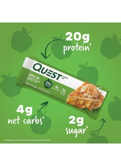 Quest Nutrition Apple Pie Protein Bar, 20G Protein, 4G Net Carbs, 2G Sugar, Gluten Free, Keto Friendly, 12 Count  - Image 2