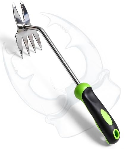 BREWIN TOOLS Garden Tools, 2-in-1 Hand Weeder Puller, Heavy Duty Stainless Steel Gardening Hand Tool for Deep Root Removal, Ergonomic Non-Slip Weed Remover for Lawn Yard Garden, 1 Pack - Image 1