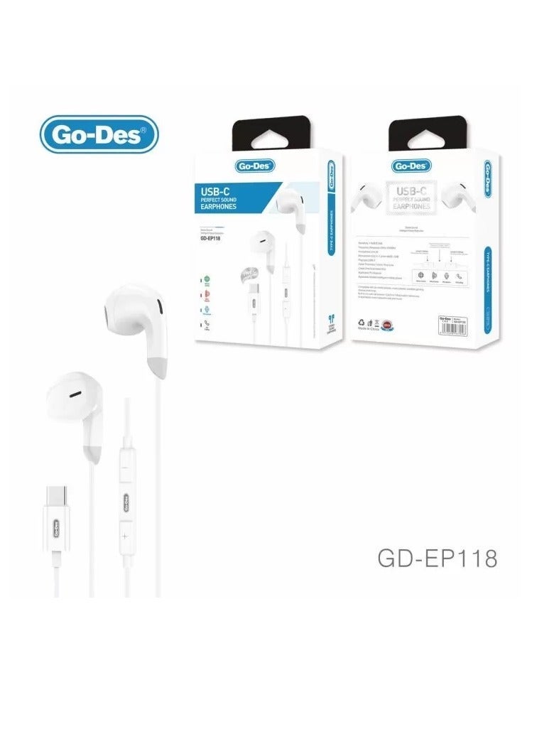 Go-Des GD-EP118 USB-C Earphone