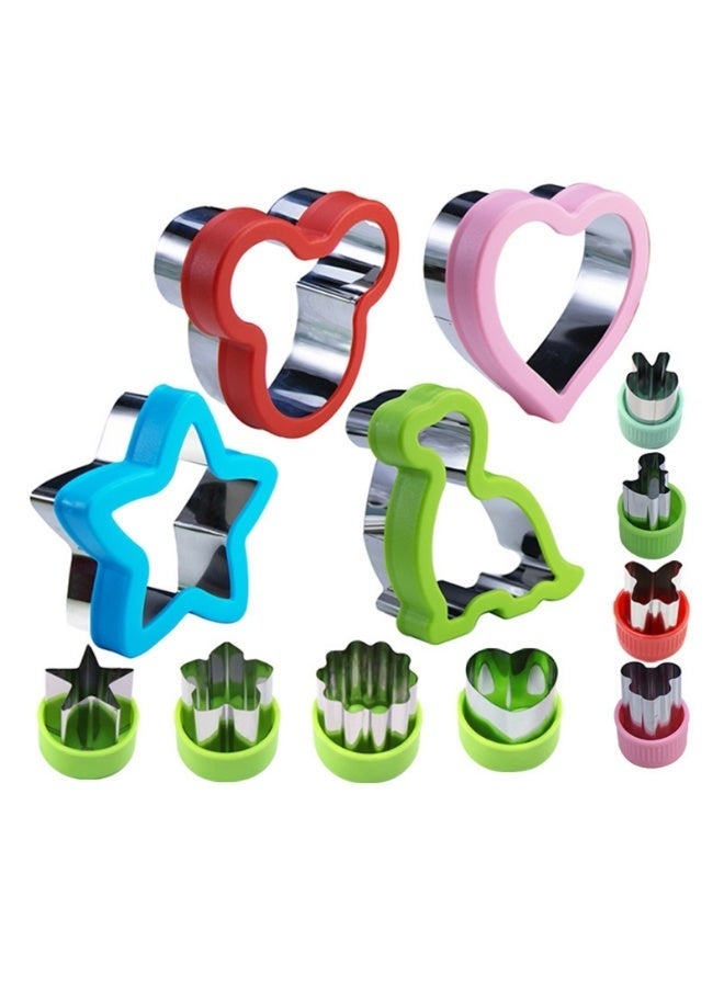 كيلا مجموعة قواطع ساندويتش من الفولاذ المقاوم للصدأ مكونة من 12 قطعة، قابلة للتفتيت، قوالب طوابع بسكويت DIY - Image 1