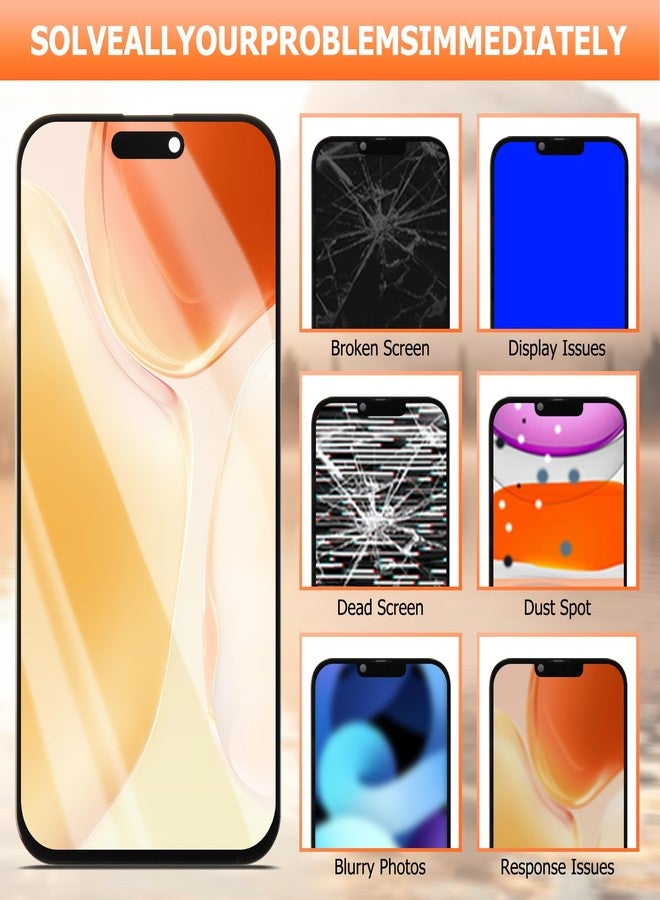 AGCUT TFT for iPhone 15 Pro Max Screen Replacement for iPhone 15 Pro Max LCD Display A2849, A3105, A3106, A3108 LCD Digitizer Touch Screen Assembly Repair Part with Protective Film+Tools - Image 5