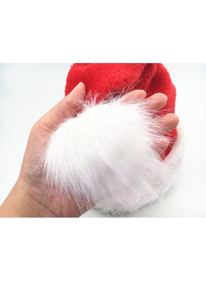 ALIMITOPIA 2pcs Christmas Santa Hat,Double Layer Luxury Plush Christmas Santa Claus Cap Xmas Hat for Adults - Image 4