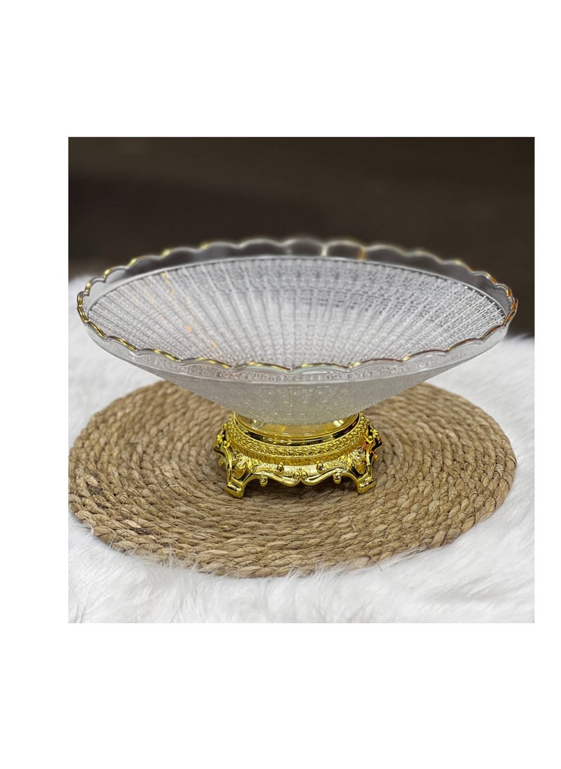Generic - Acrylic fruit plate with a gold frame Reinforced acrylic with an imported gold base - Image 1