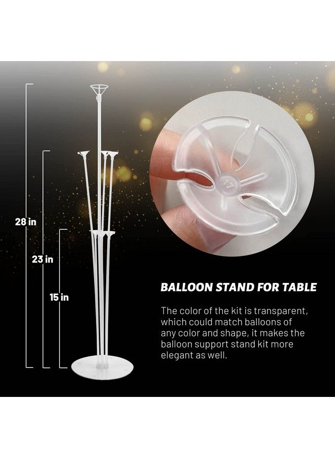 JOYYPOP 4 Sets Balloon Stand Kit Balloon Sticks With Base For Table Birthday Baby Shower Graduation Party Decorations - Image 4