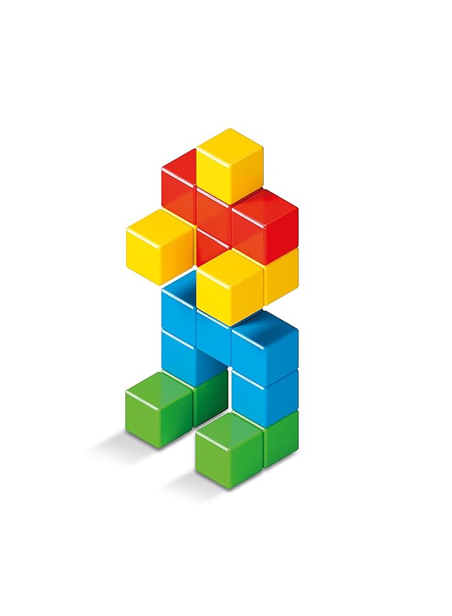 جيوماغ مجموعة بناء ماجيكوب كاملة الألوان، جذع وألعاب مغناطيسية تعليمية، صنع في سويسرا، بلاستيك معاد تدويره بنسبة 100%، ألعاب مفتوحة النهاية، ألعاب بناء، مناسبة للأطفال من عمر سنة فما فوق، 24 قطعة - Image 5