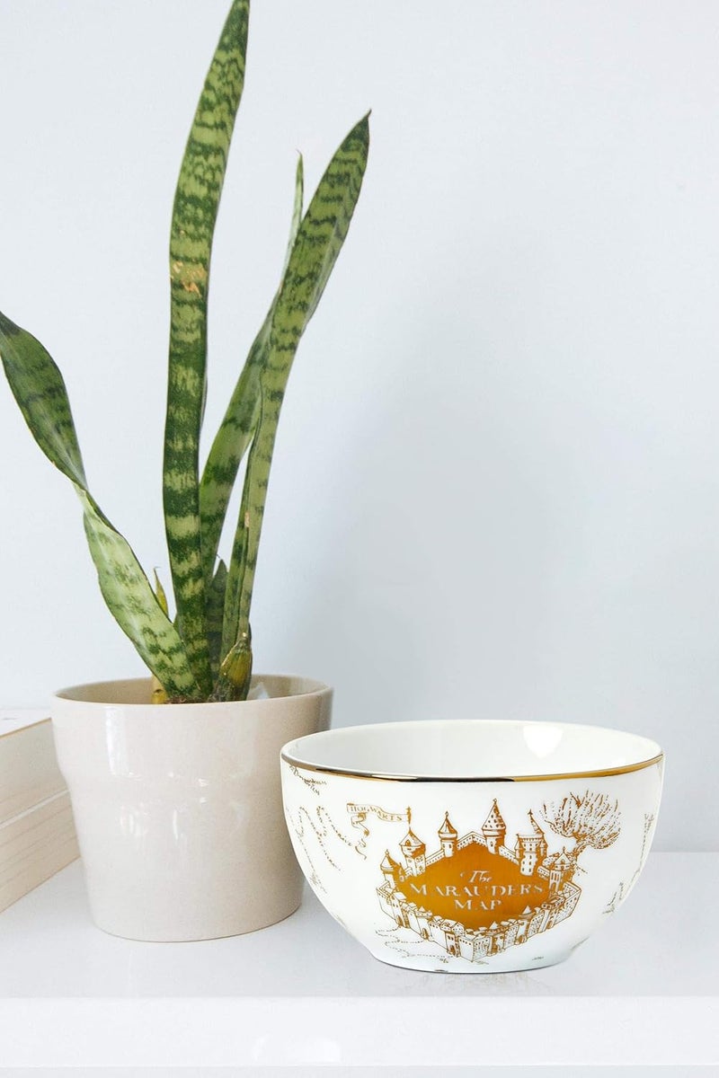 Harry Potter Marauders Map Porcelain 16Piece Set  Includes 4 Dinner  4 Salad Plates 4 Bowls And 4 Mugs  Quality White Dishware With Elegant Golden Design  Makes Muggle  Wizard Meals Magical - Image 5