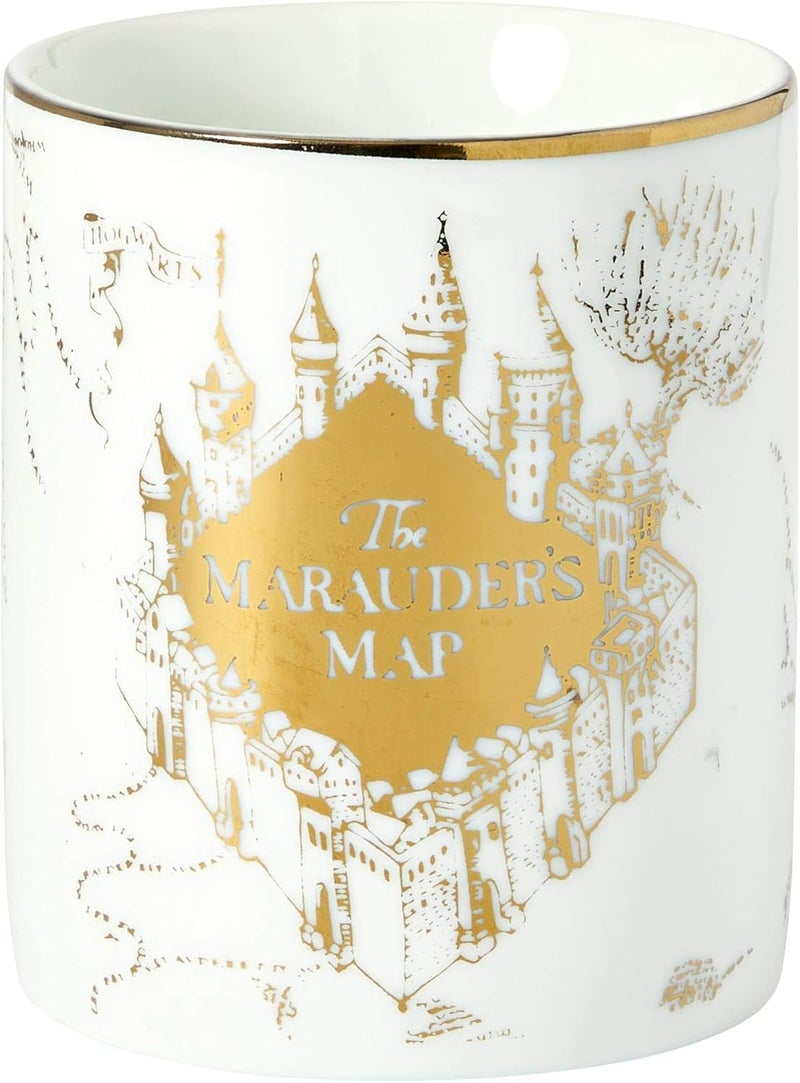 Harry Potter Marauders Map Porcelain 16Piece Set  Includes 4 Dinner  4 Salad Plates 4 Bowls And 4 Mugs  Quality White Dishware With Elegant Golden Design  Makes Muggle  Wizard Meals Magical - Image 2