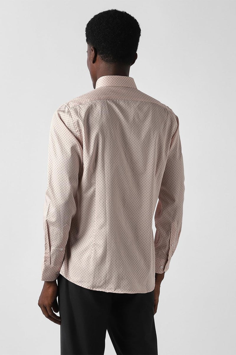 Van Heusen Men Cotton Slim Fit Shirt (VHSFFSLB246750_Peach, 42 - Image 3