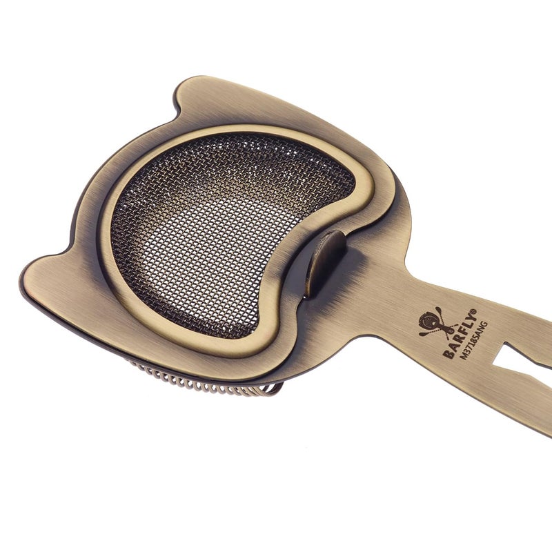 BARFLY Fine Mesh Spring Strainer, Antique Gold - Image 4