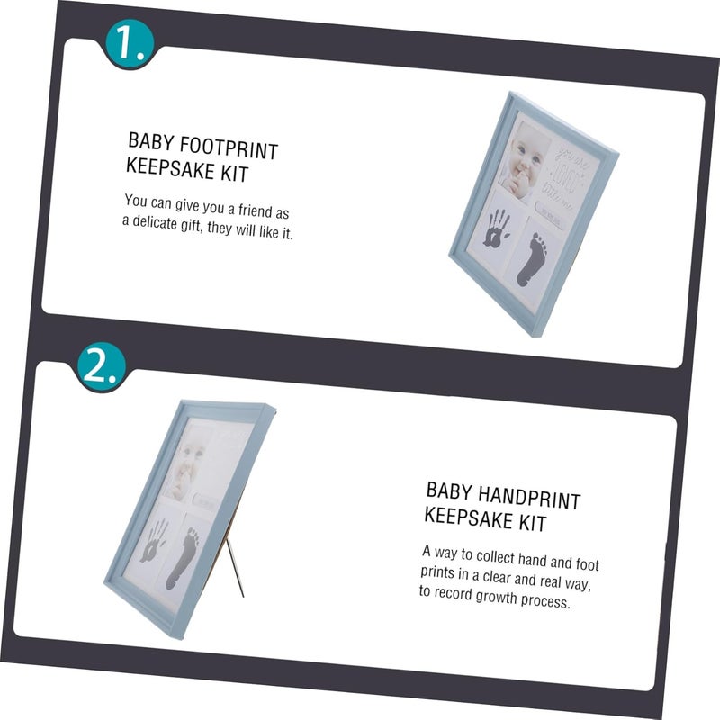 1Set Handprint and Footprint Kit with Ink Pad Newborn Photo Frame for DIY Keepsakes for Showers and Baptisms - Image 3