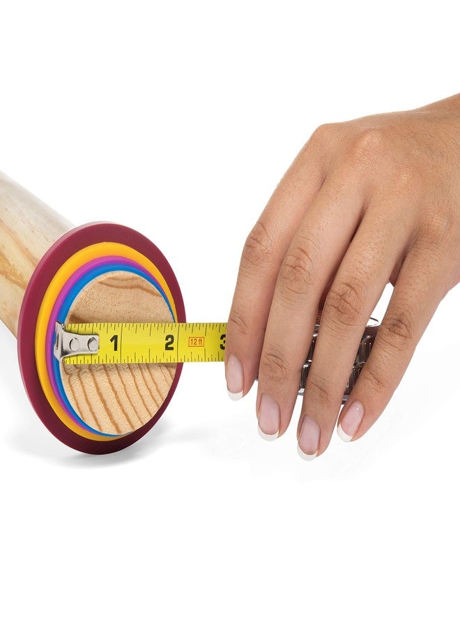GreenOlive Rolling Pin Guide Ring Spacer Bands (8 Piece Set) Multicolored Flexible Silicone Slip On Baking Accessories Fit 1 3/4” to 2” Wide Dough Rollers - Image 5