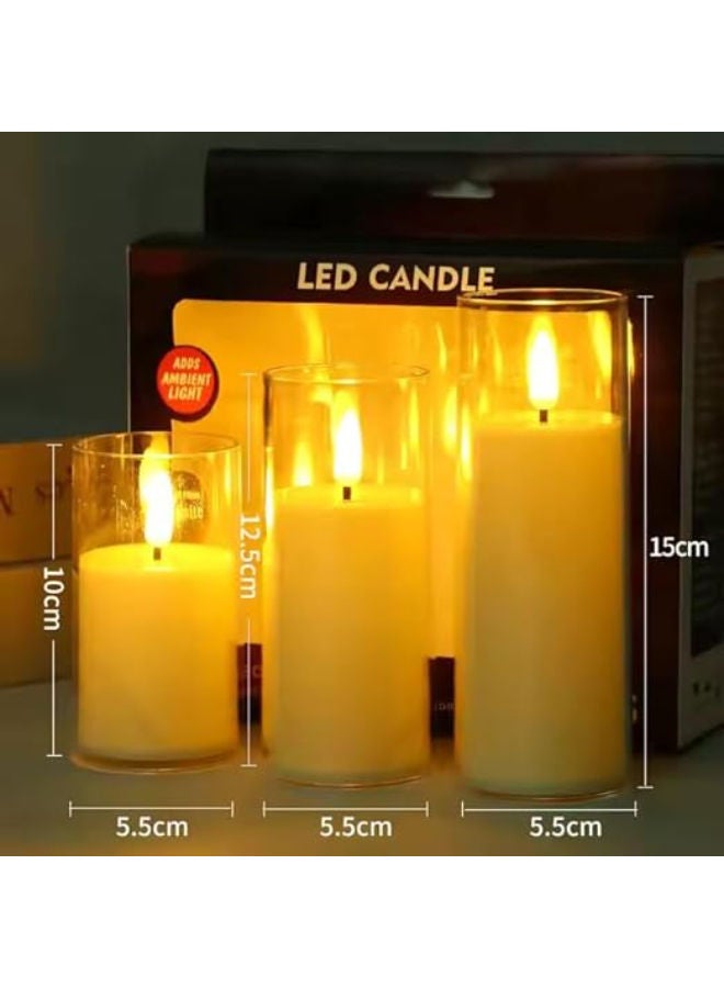 Pack of 3 Smokeless Electric Fake Candle - Image 2