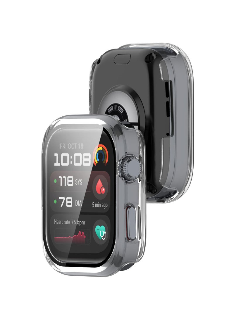 Case with Screen Protector for Huawei Watch D2 Ultra Slim Hard PC Full Coverage Proctective Case Lightweight Shockproof Anti-Scratch Bumper Cover with Tempered Glass (Transparent) - Image 3