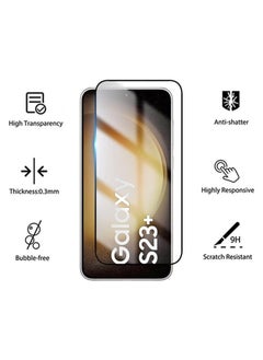 Generic One Minute Screen Protector for Samsung Galaxy S22 Plus/S23 Plus Tempered Glass Screen Protector Full Glue Edge to Edge 9H Hardness Anti Fingerprint Scratch Resistance Glass (Fingerprint work)  - Image 2