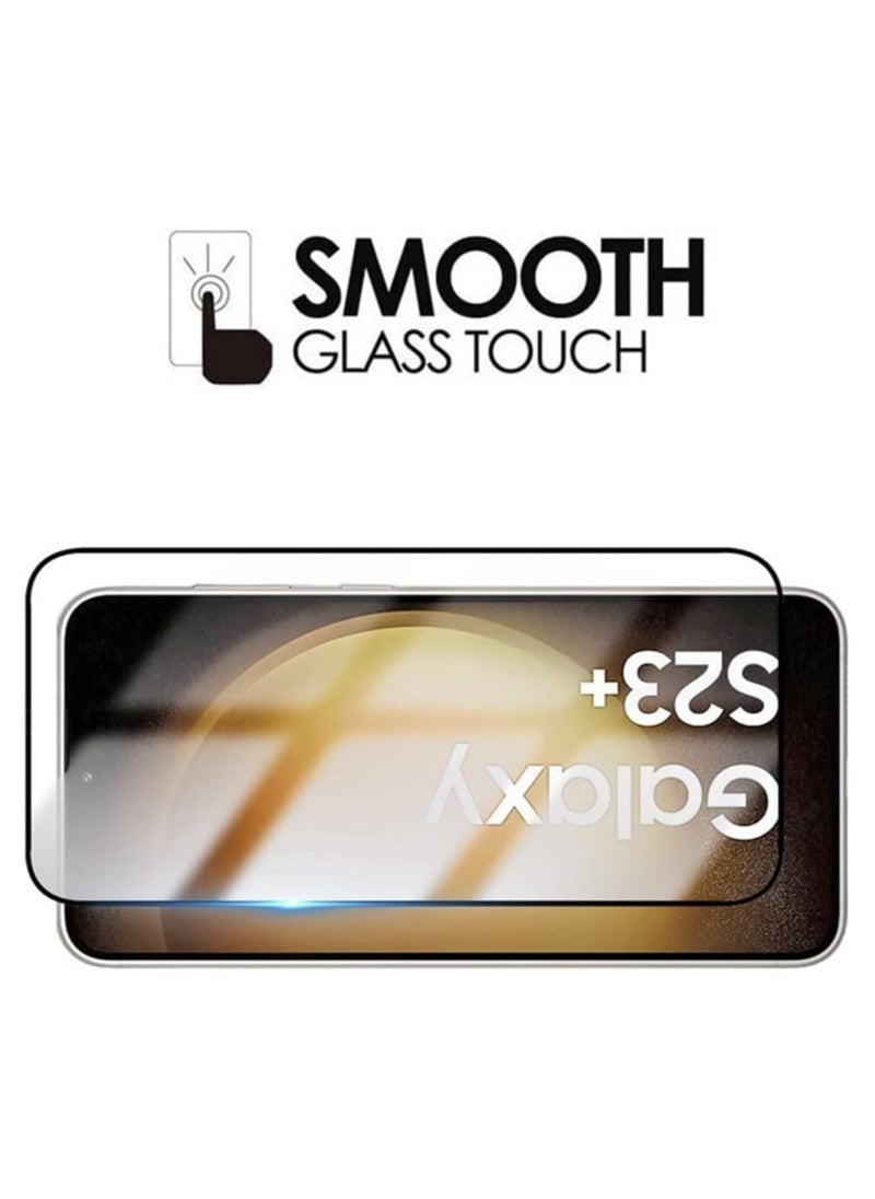 ماركة غير محددة - واقي شاشة لمدة دقيقة واحدة لهاتف Samsung Galaxy S22 Plus/S23 Plus واقي شاشة من الزجاج المقوى بلصق كامل من الحافة إلى الحافة صلابة 9H زجاج مقاوم للخدش وبصمات الأصابع (يعمل على بصمات الأصابع) - Image 1