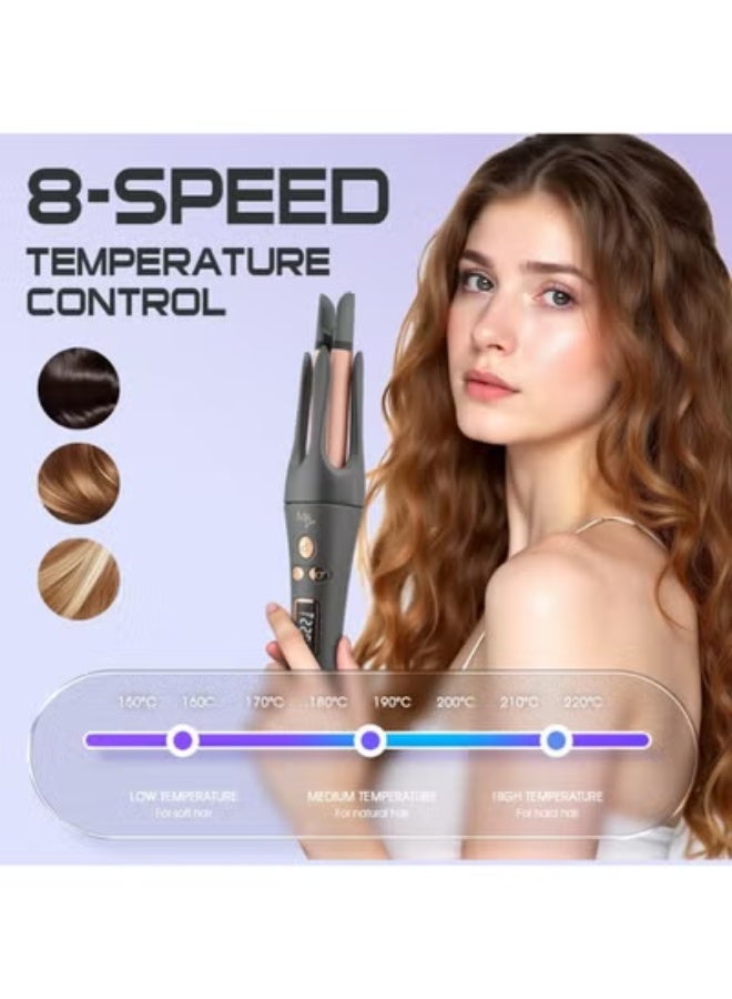 JAJEEK Automatic Hair Curler – Ceramic Aluminum Barrel, Fast Heating, Adjustable Temperature, 360° Rotating Cord, Professional Hair Styling Tool for Smooth, Long-Lasting Curls & Waves – Portable & Easy to Use - Image 4