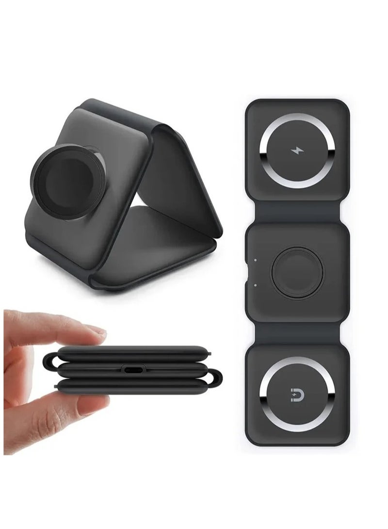 General A Three In One Magnetic Foldable Ultra Thin And Fast Wireless Charger Suitable For Apple IPhone, Apple Watch, And Earphones  - Image 2