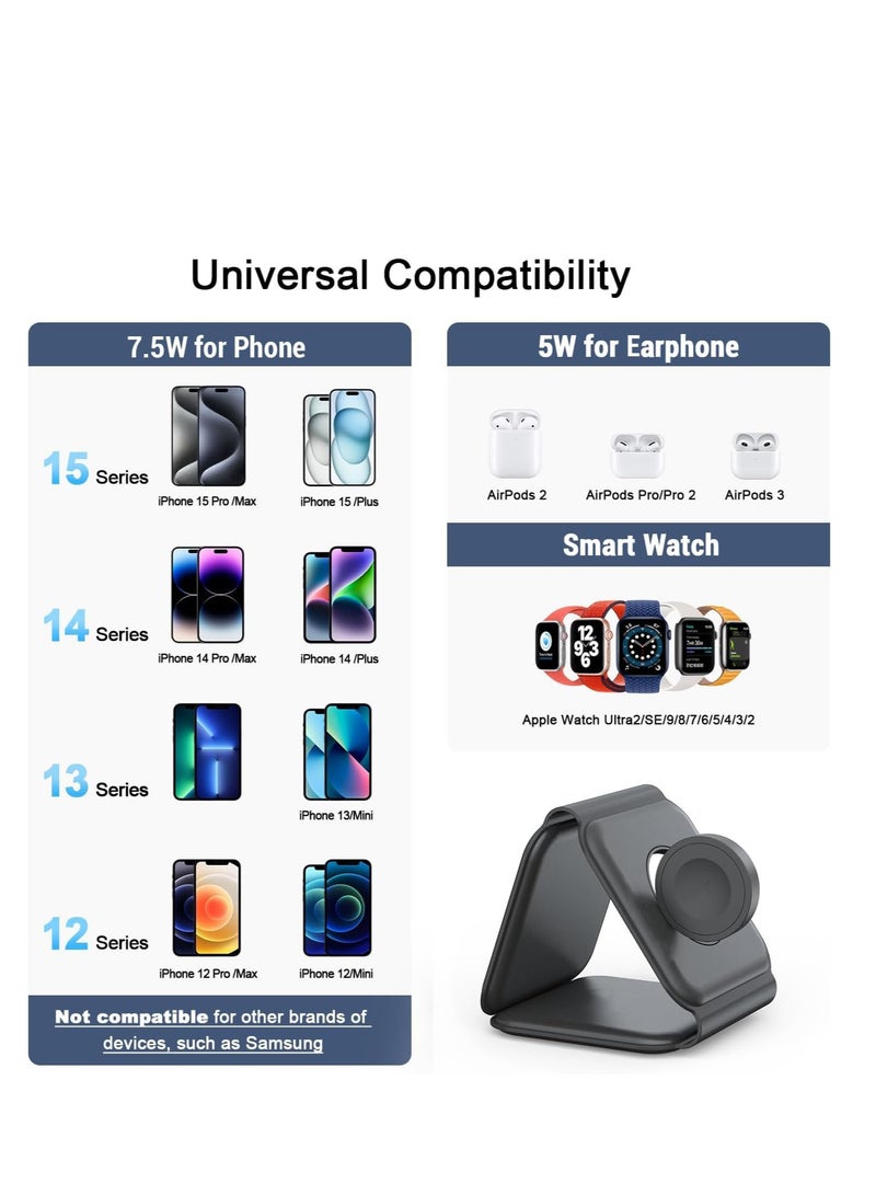 General A Three In One Magnetic Foldable Ultra Thin And Fast Wireless Charger Suitable For Apple IPhone, Apple Watch, And Earphones  - Image 4