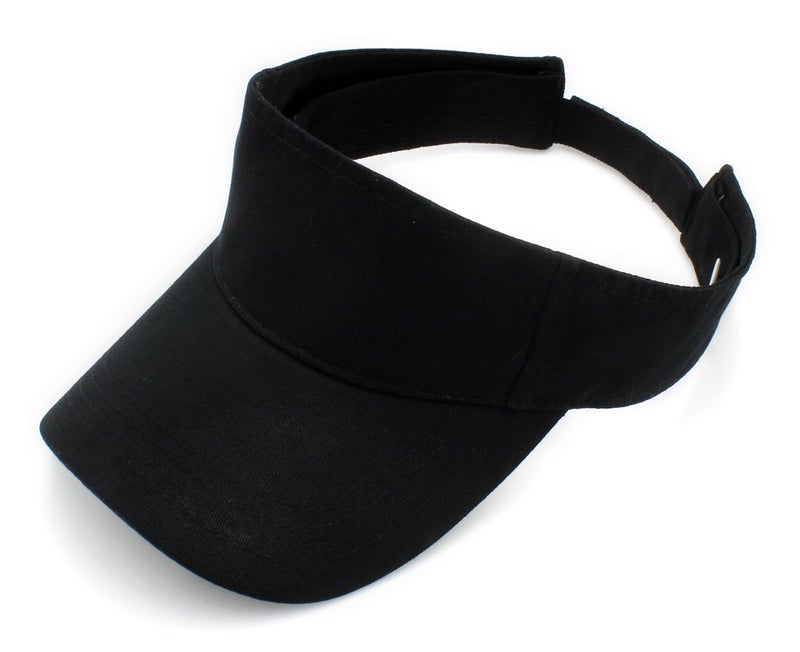 Top Level Sun Sports Visor Men Women - One Size Cap Hat, BLK - Image 1